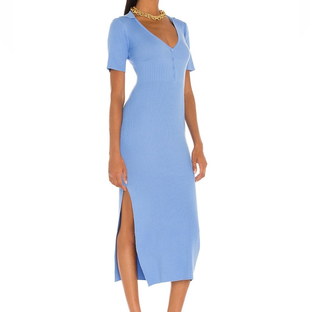 Multi-Tone Knit Dress in Cornflower NWT